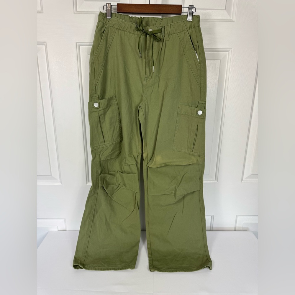 Cider Cargo Pants Womens Large Olive Green Baggy Loose Y2K Skater‎ Wide Leg